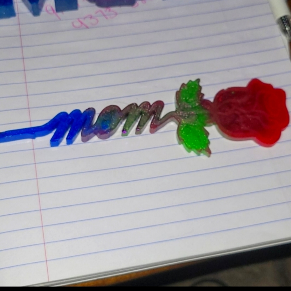 Resin Rose with mom, made once order is placed